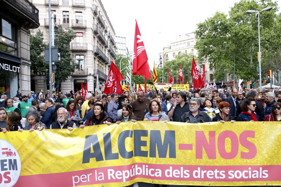 Demonstration by Intersindical-CSC trade union and the Catalan National Assembly (by Rafa Garrido)