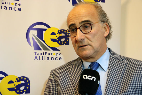 Emiliano Alonso, Taxi Europe Alliance representative (by Natàlia Segura)