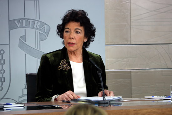The Spanish government spokeswoman, Isabel Celáa, on January 25, 2019 (by Tània Tàpia)