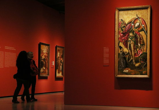 Painting by Bartolomé Bermejo on display in MNAC (by Pau Cortina)