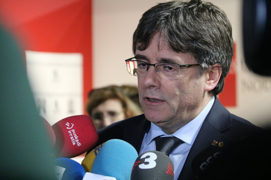 Exiled former Catalan president Carles Puigdemont