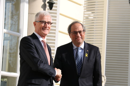 Catalan president Quim Torra meeting with Minister-President of Flanders, Geert Bourgeois