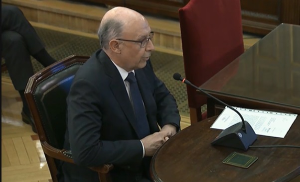 Spain's former finance minister, Cristóbal Montoro, testifying in Spain's Supreme Court 