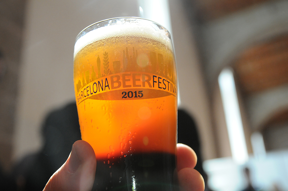 A beer glass at the Barcelona Beer Fest 2015 (by Barcelona Beer Fest)