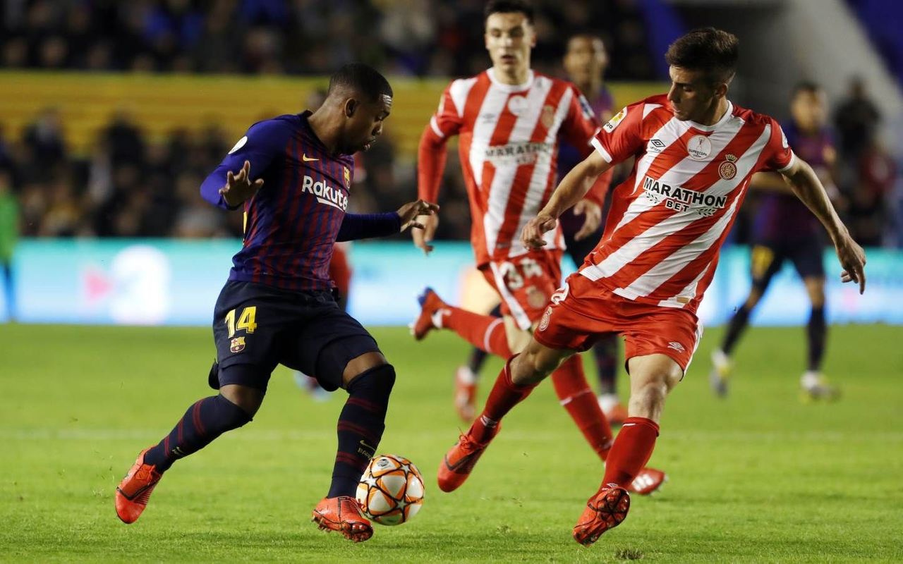Barcelona and Girona players in action during the Catalan Super Cup Final (Photo: FC Barcelona)