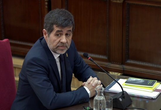 Jordi Sànchez in the Spanish Supreme Court during the Catalan Trial 