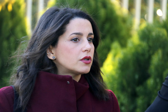 The leader of Ciutadans in Catalonia, Inés Arrimadas, on the first day of campaign (by Jordi Pujolar)