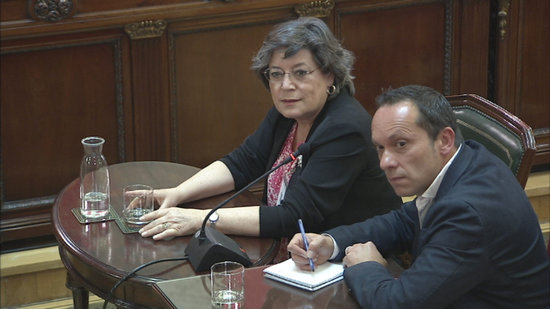 Portuguese MEP Ana Gomes testifying as a witness in the Spanish Supreme Court