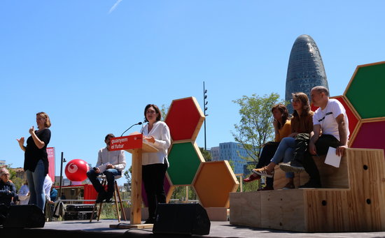 Ada Colau at an election event in Parc de les Glòries in Barcelona (Photo: Nazaret Romero)