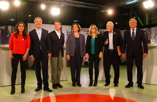 Image of the main candidates for Barcelona mayor running in the May 26 local election (by Nazaret Romero)