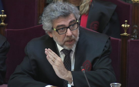 One of the defense lawyers in the Catalan trial, Jordi Pina, on June 11, 2019 