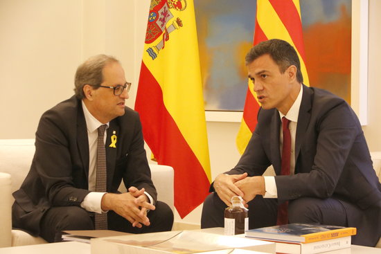 Catalan president Quim Torra (left) and Spanish president Pedro Sánchez (by Rafa Garrido)