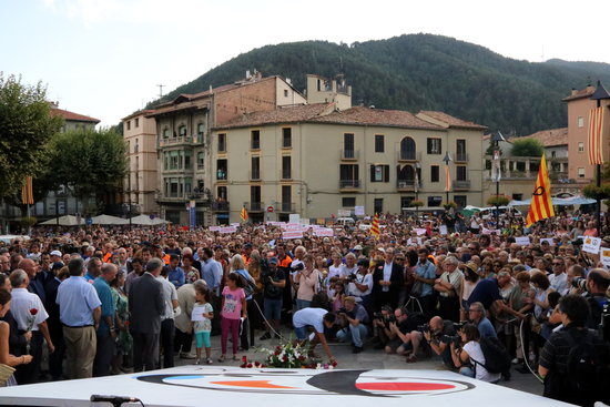 Image of a demonstration in Ripoll to reject the attacks, on August 26, 2017 (by Gerard Vilà)