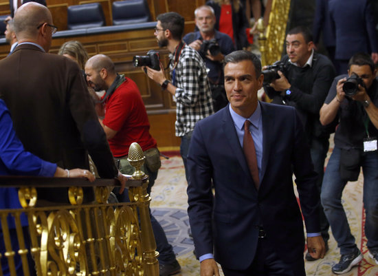 Spain's acting president Pedro Sánchez (by Javier Barbancho)