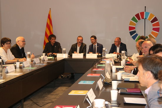 Meeting of the departments of the Catalan government to propose environmental measures in line with the UN's 2030 Agenda plan. (Photo: Aina Martí)