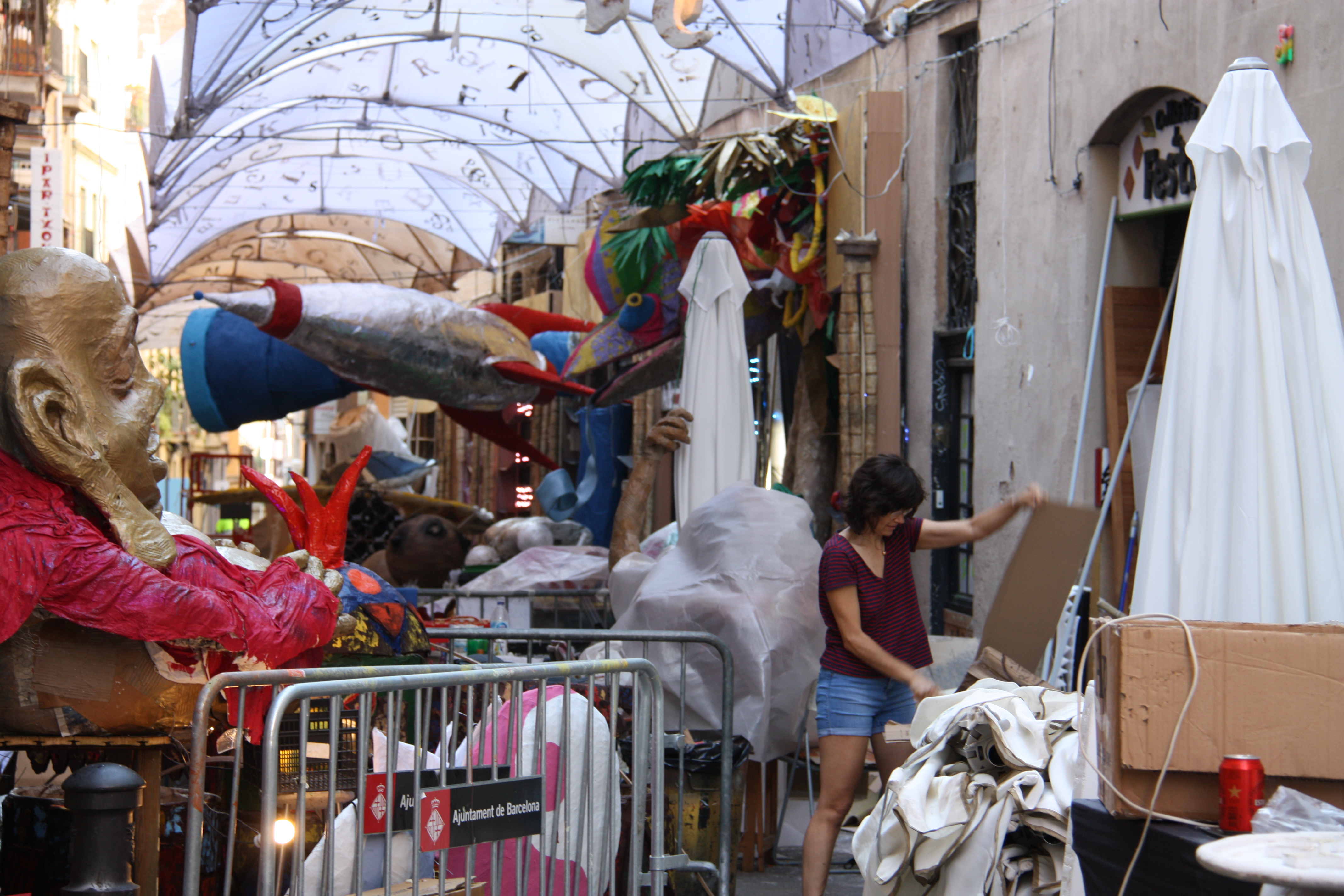 Preparations for the Gràcia festival have been underway for weeks (Ariana Coma)