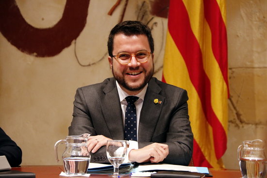 Pere Aragonès is hoping for the 2020 budget to be passed (Jordi Bataller)