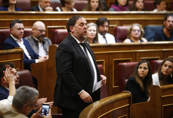 Junqueras was elected as an MEP, but blocked from taking his seat (by Javier Barbancho)