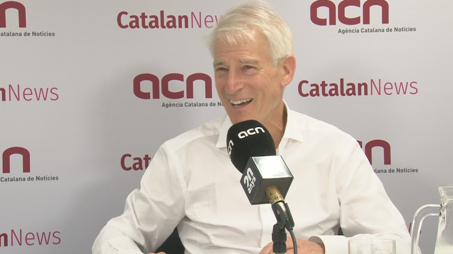 Polyglot Steve Kaufmann during an interview with the Catalan News Agency (by Alicia Egorov)