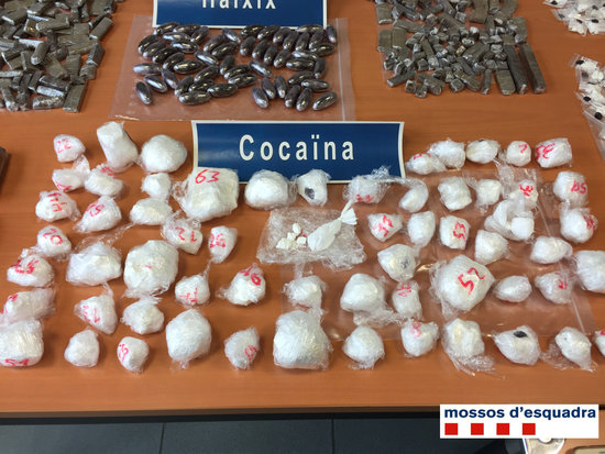 Cocaine seized by the Catalan police (by Mossos d'Esquadra)