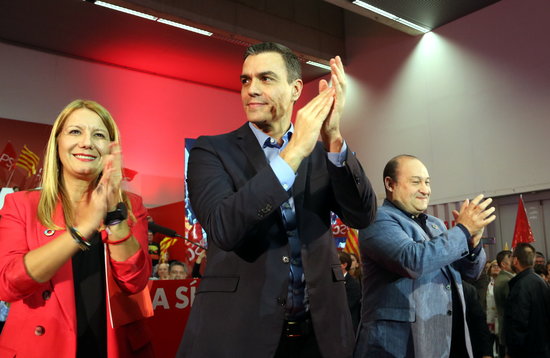 The Spanish acting president, Pedro Sánchez, during an event in Viladecans on October 30, 2019 (by Àlex Recolons)