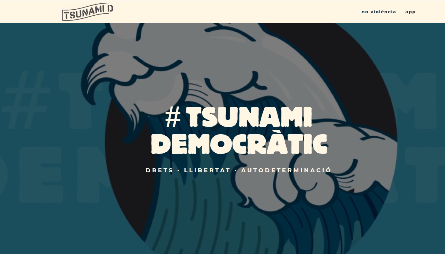 Screenshot of one of Tsunami Democràtic's websites