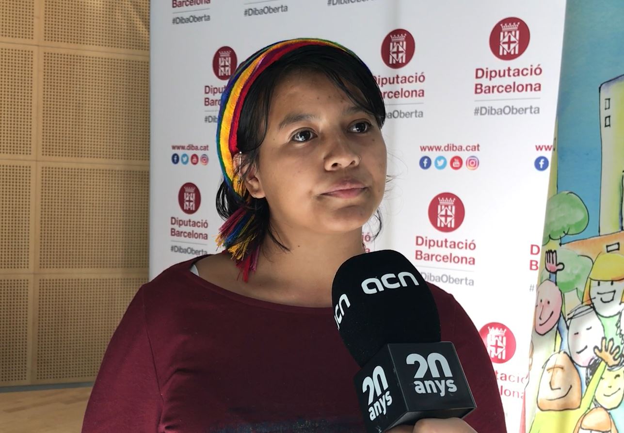 Nicaraguan feminist Magaly Castillo at a 'Cities defending human rights' event on October 4, 2019 (by Cristina Tomàs White)