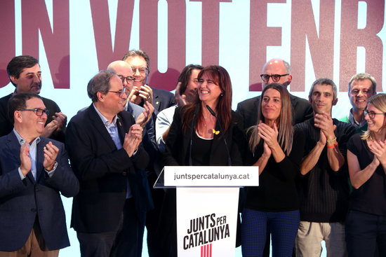 Junts per Catalunya celebrates its improved results on November 10 (by ACN)