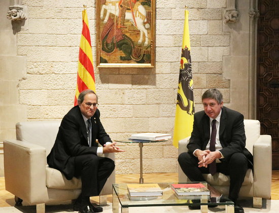 Catalan president Quim Torra meets with the president of Flanders, Jan Jambon (by Norma Vidal)