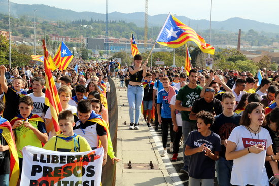 Catalans join the Marches for Freedom after the conviction of 9 independence leaders (by ACN)