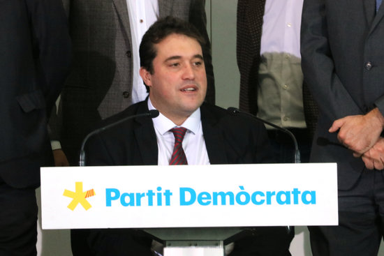 President of the PDeCAT party, David Bonvehí, in a press conference on December 13, 2019 (by Bernat Vilaró)