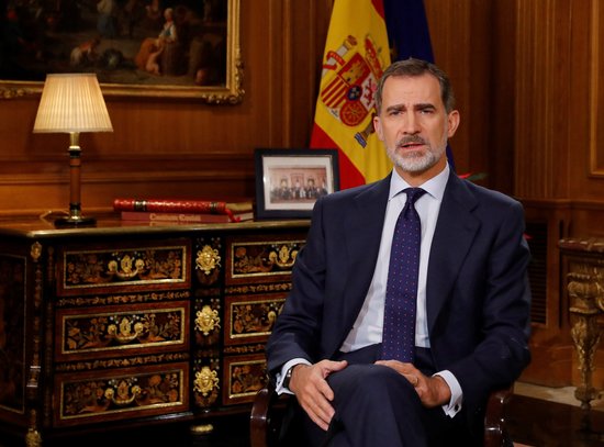 King Felipe VI, during his Christmas message on December 24, 2019 (by Pool EFE)