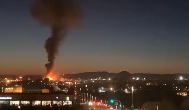 Fire at chemical plant in Tarragona January 14, 2020