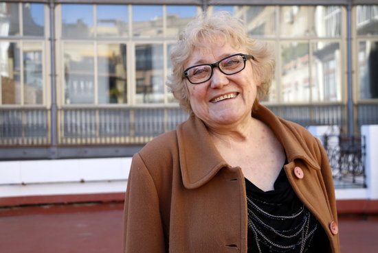 Valencian writer Isabel-Clara Simó on the day she was awarded the Catalan Literary Lifetime Achievement Award, January 17, 2017 (by Pau Cortina)