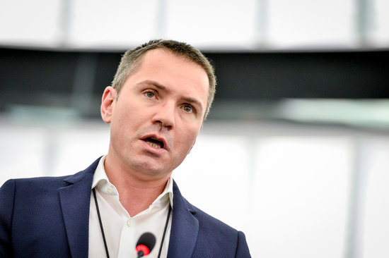 Ultra-conservative Angel Dzhambazki in the EU parliament (by EU parliament)