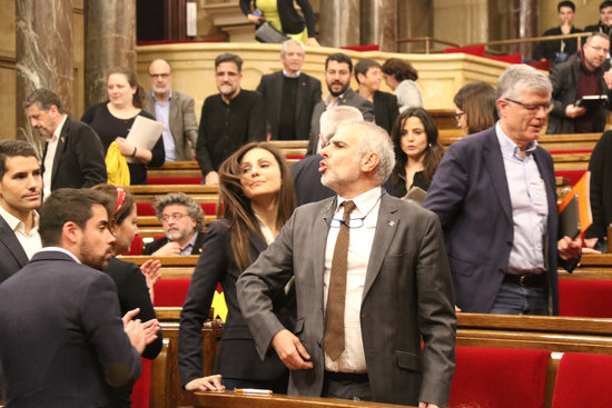 Senior members of the unionst Ciutadans party in the Catalan parliament on January 27, 2020 (by Mariona Puig)