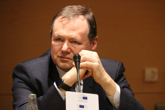 European Commission's Chief Technology Officer, Roberto Viola, speaking at an event in Barcelona in February 2020 (by Guifré Jordan)