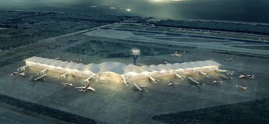 Image of what a future terminal at Barcelona-El Prat Airport may look like, February 27, 2020 (AENA)