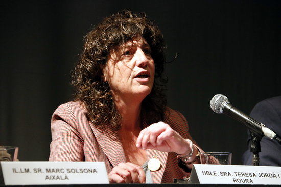 The agriculture minister, Teresa Jordà, during an event in Mollerussa, western Catalonia, on March 6, 2020 (by Oriol Bosch)