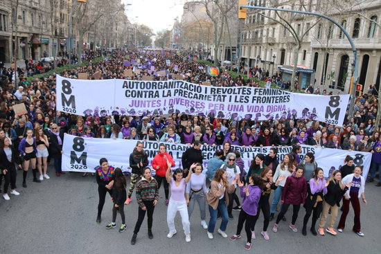 Feminist rally in Barcelona for International Women's Day 2020, March 8 2020 (by Miquel Codolar)