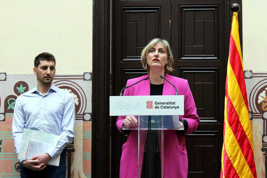 Catalan health minister Alba Vergés addresses the public during the coronavirus crisis, March 2020 (by Departament de Salut)