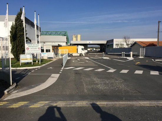 Few trucks in one of the main service stations in Bordeaux, France (sent to ACN)