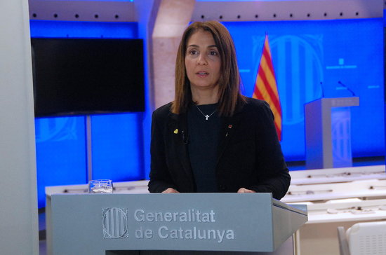 Meirtxell Budó, Catalan government spokesperson, March 31, 2020 (by Catalan government)