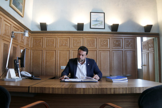 Alex Pastor in the Badalona mayor office in June, 2019 (by Jordi Pujolar)
