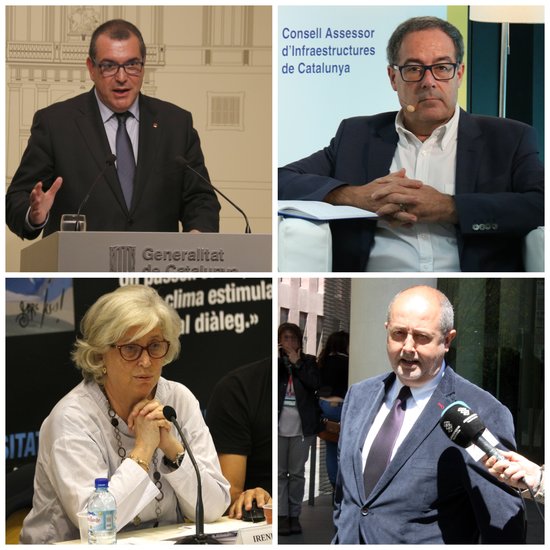 Composite of former CDC ministers Irene Rigau, Felip Puig, Jordi Jané and Pere Macias (ACN)