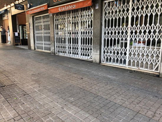 Image of the location where the body of a fourth homeless man was found during lockdown in Barcelona, April 28, 2020 (by Xavier Alsinet)