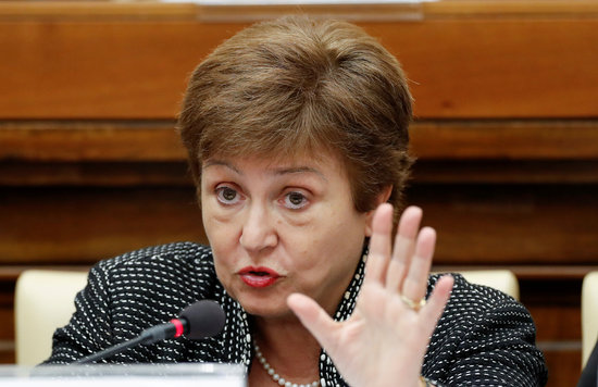 IMF director general, Kristalina Georgieva, photographed during a conference in April 2020 (Reuters)