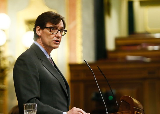 Spanish health minister Salvador Illa speaking in Congress in June, 2020 (image courtesy of Spanish Congress)