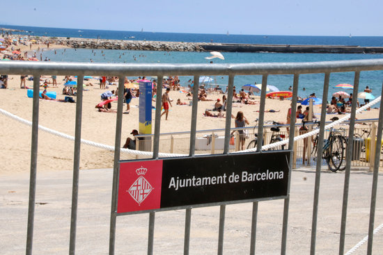 Nova Icària beach in Barcelona, July 18, 2020 (by Carola López)