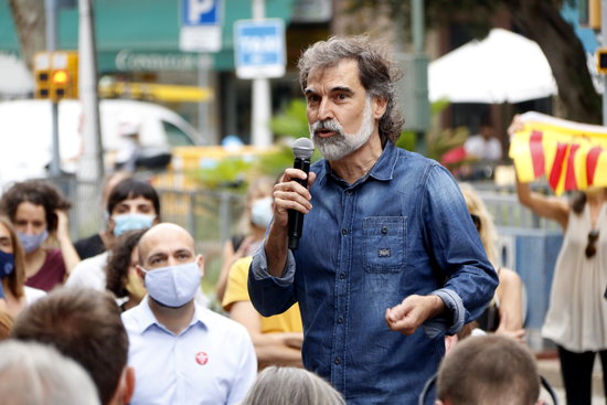 Jordi Cuixart during temporary release from prison, July 17, 2020 (by Guillem Roset)